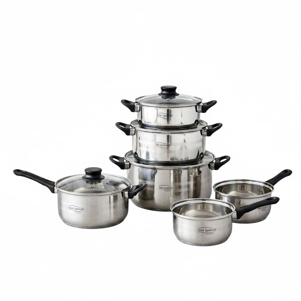 BERGNER - Batería de cocina San Ignacio de acero inoxidable 8 piezas - Toledo