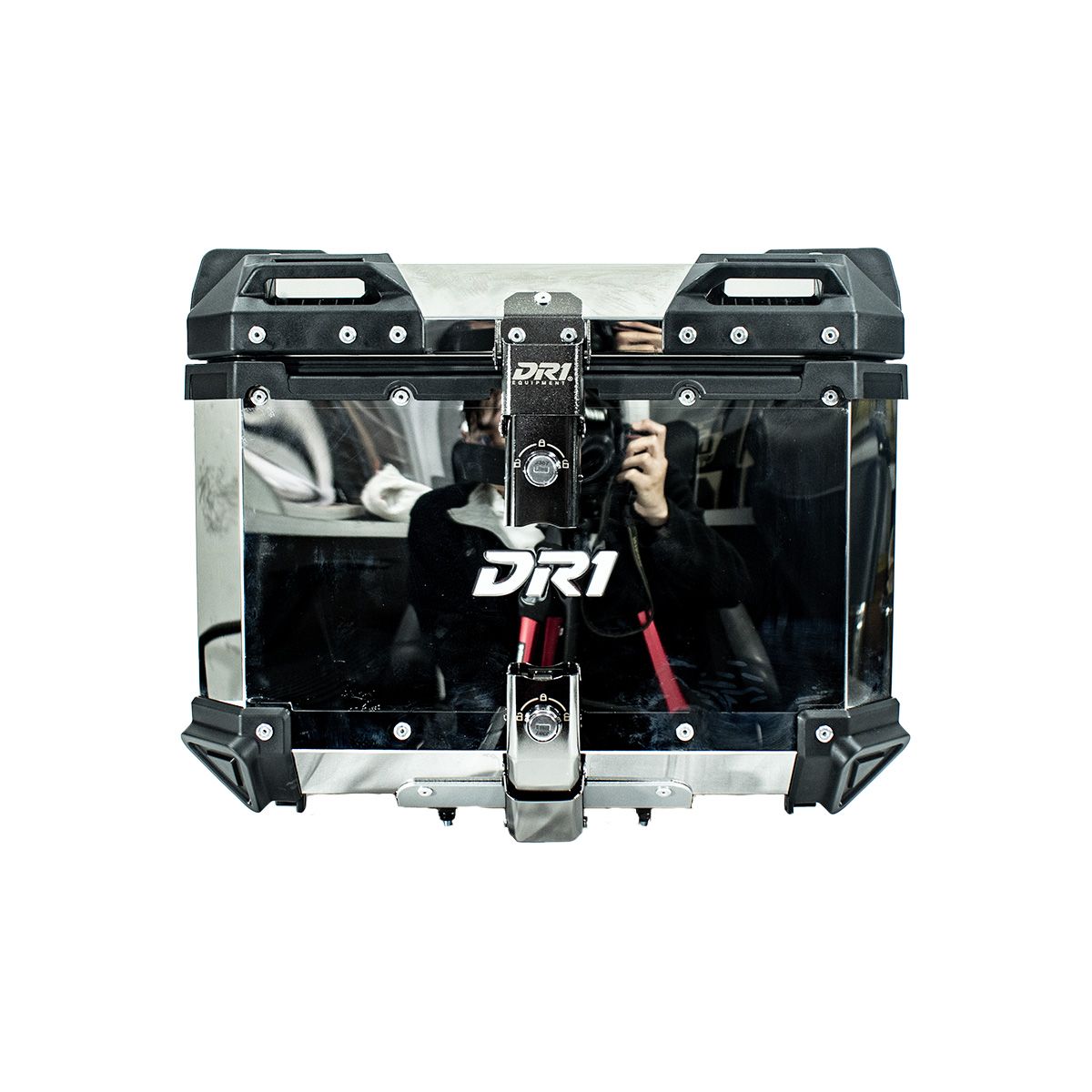 DR1 - MALETERO CUADRADO DR1 ALU PRO ACERO 45 LT GRIS ESPEJO