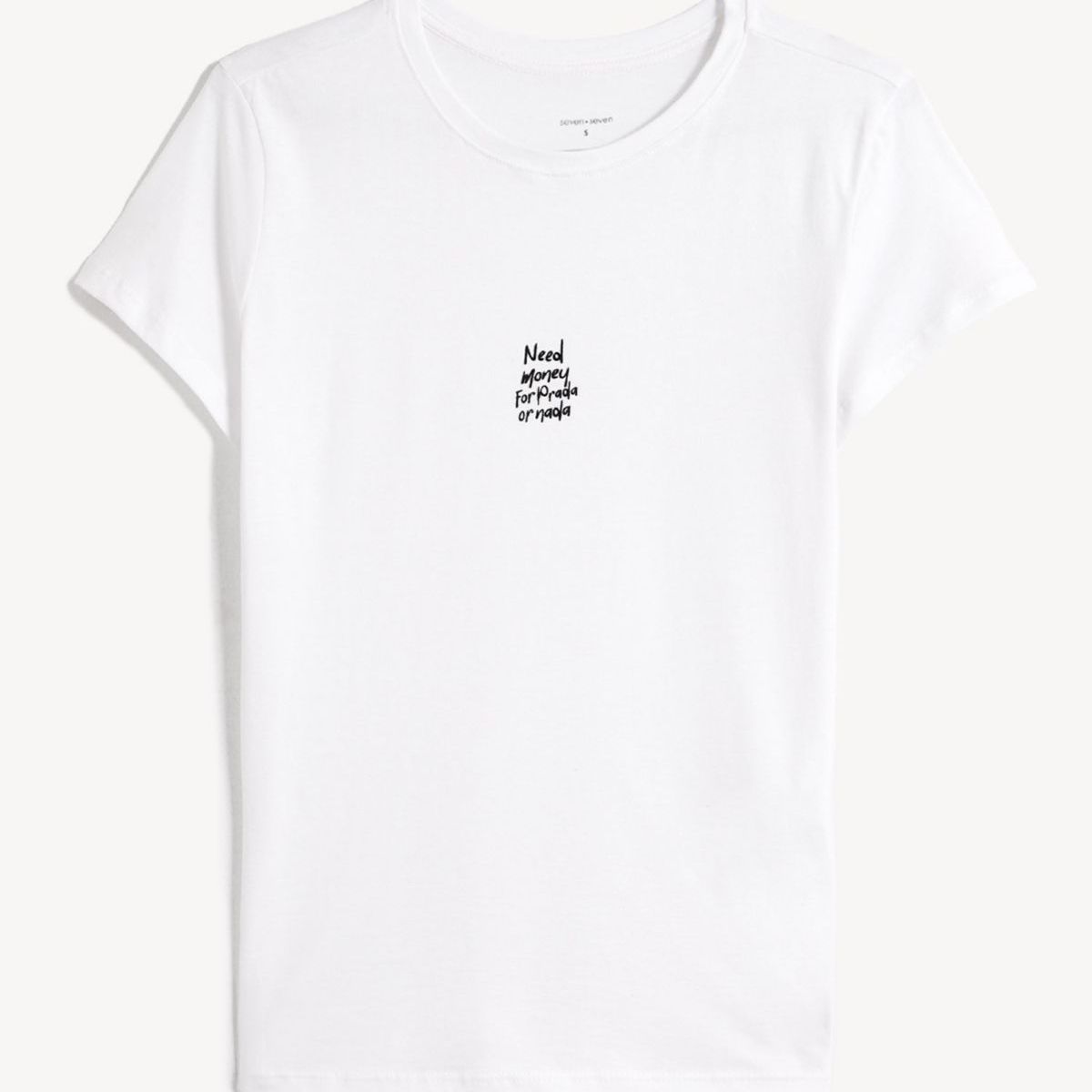 SEVEN SEVEN - Camiseta Para Mujer Manga Corta Cuello Redondo Color Crudo Marca Seven Seven #28096549