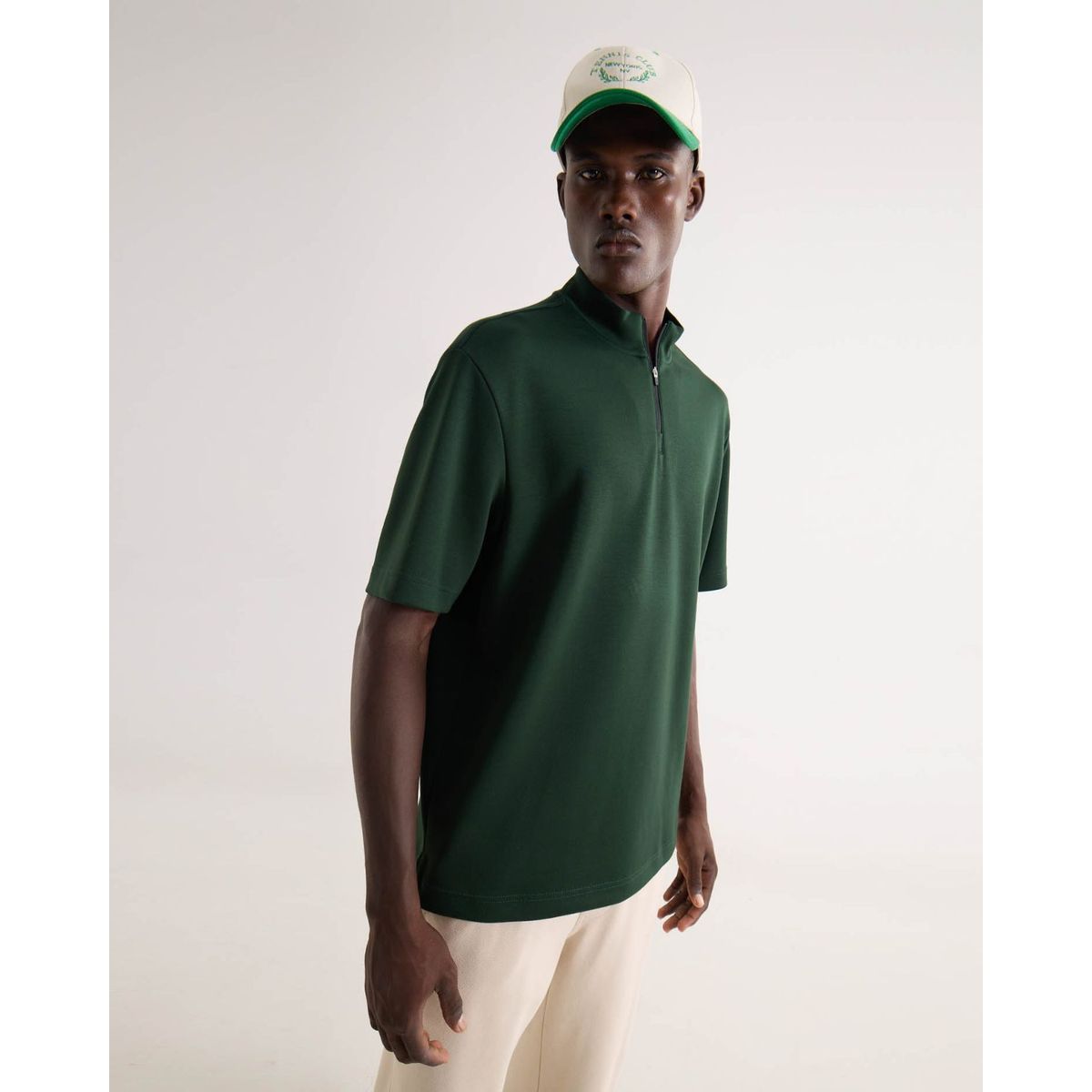 SEVEN SEVEN - Polo Para Hombre Cuello Mao Sin Bolsillo Color Verde Marca Seven Seven #45110926