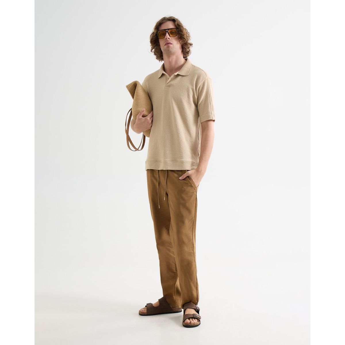 SEVEN SEVEN - Polo De Hombre  Color Avena Marca Seven Seven #45110887