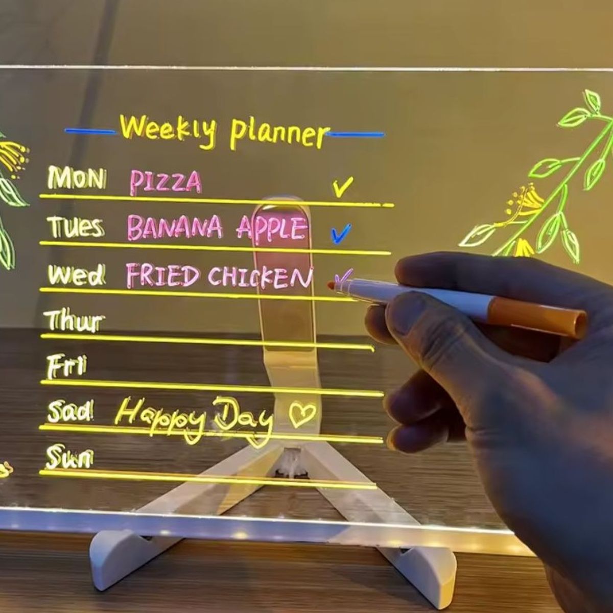 GENERICO - Tablero de Dibujo Acrílico con Luz LED