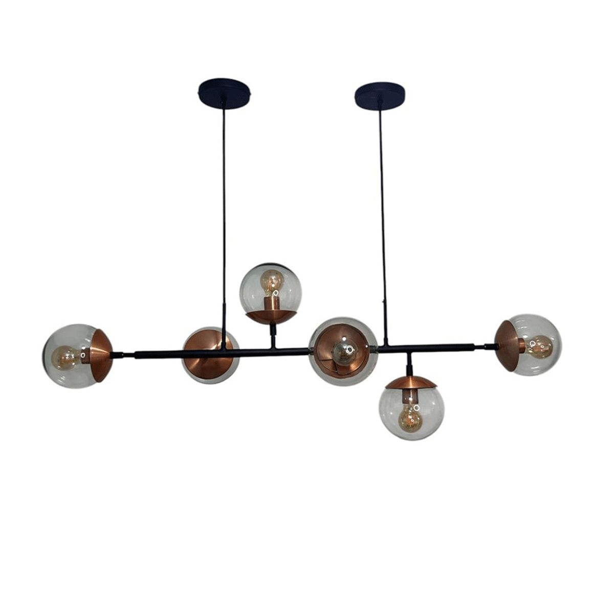 GENERICO - Lámpara Moderna de Techo Alice con 6 Cristales Flotantes