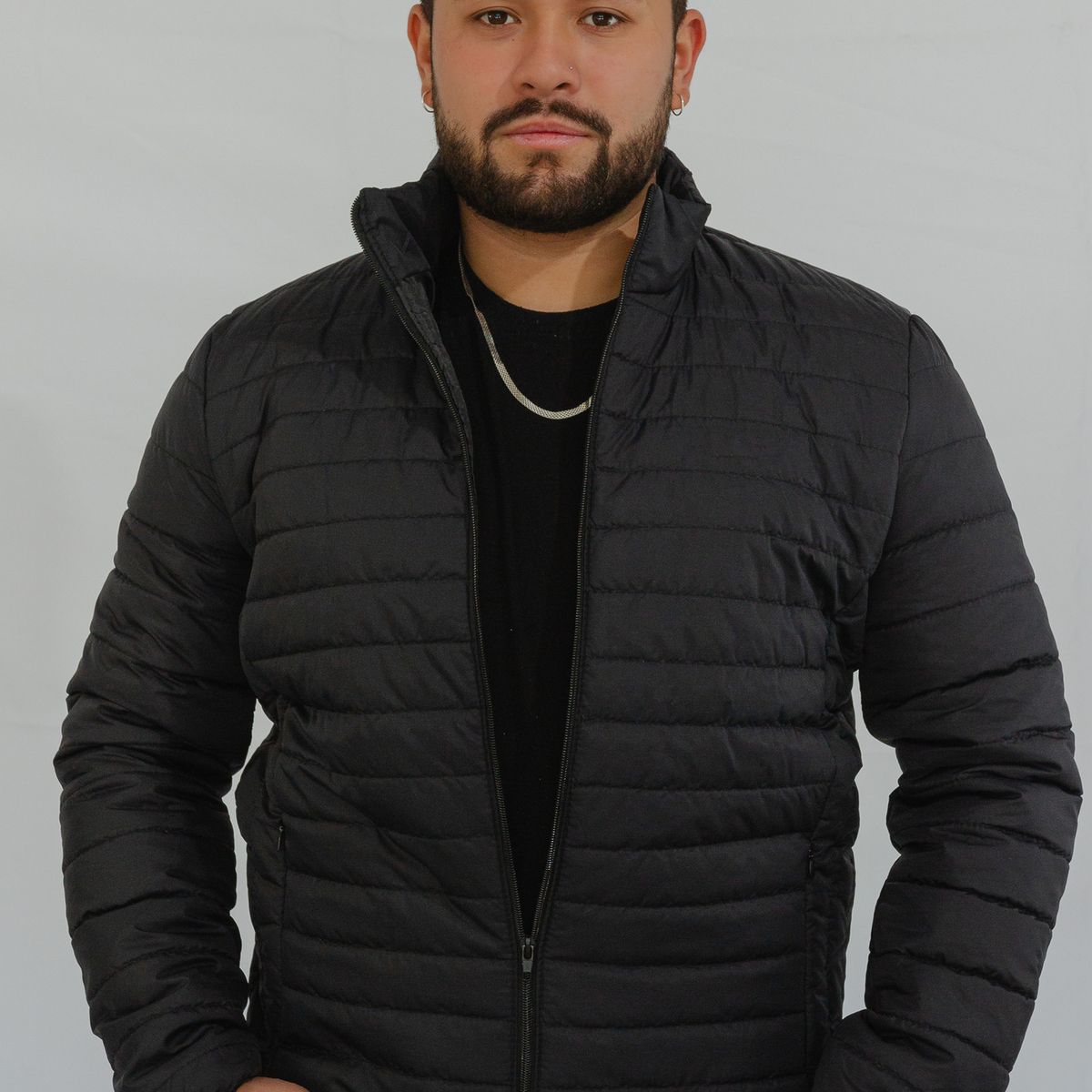 ABC JACKETS - chaqueta negra para caballero tipo invierno termica e impermeable