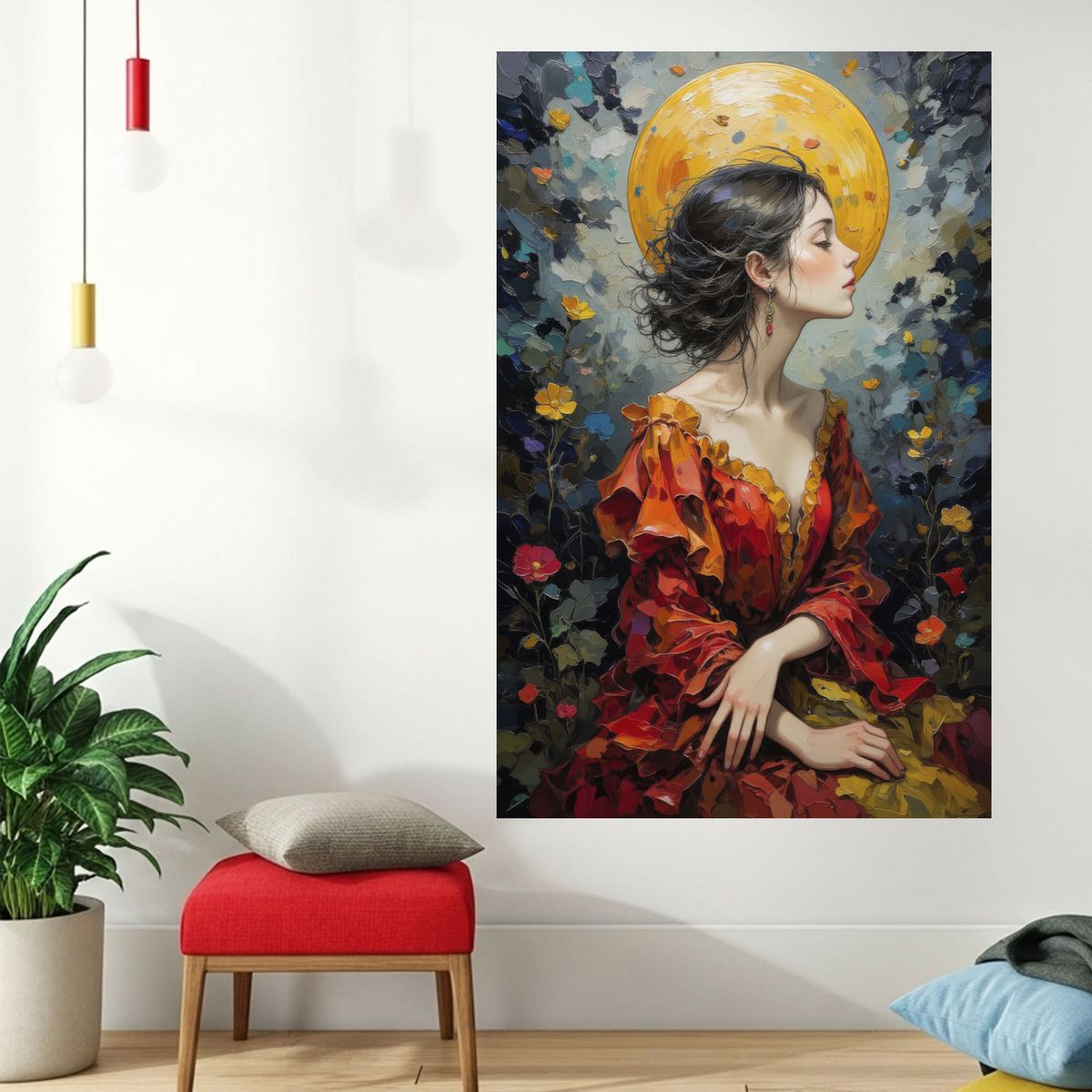 GENERICO - Lienzo Cuadro Decorativo Luz de Mujer 93x60cm