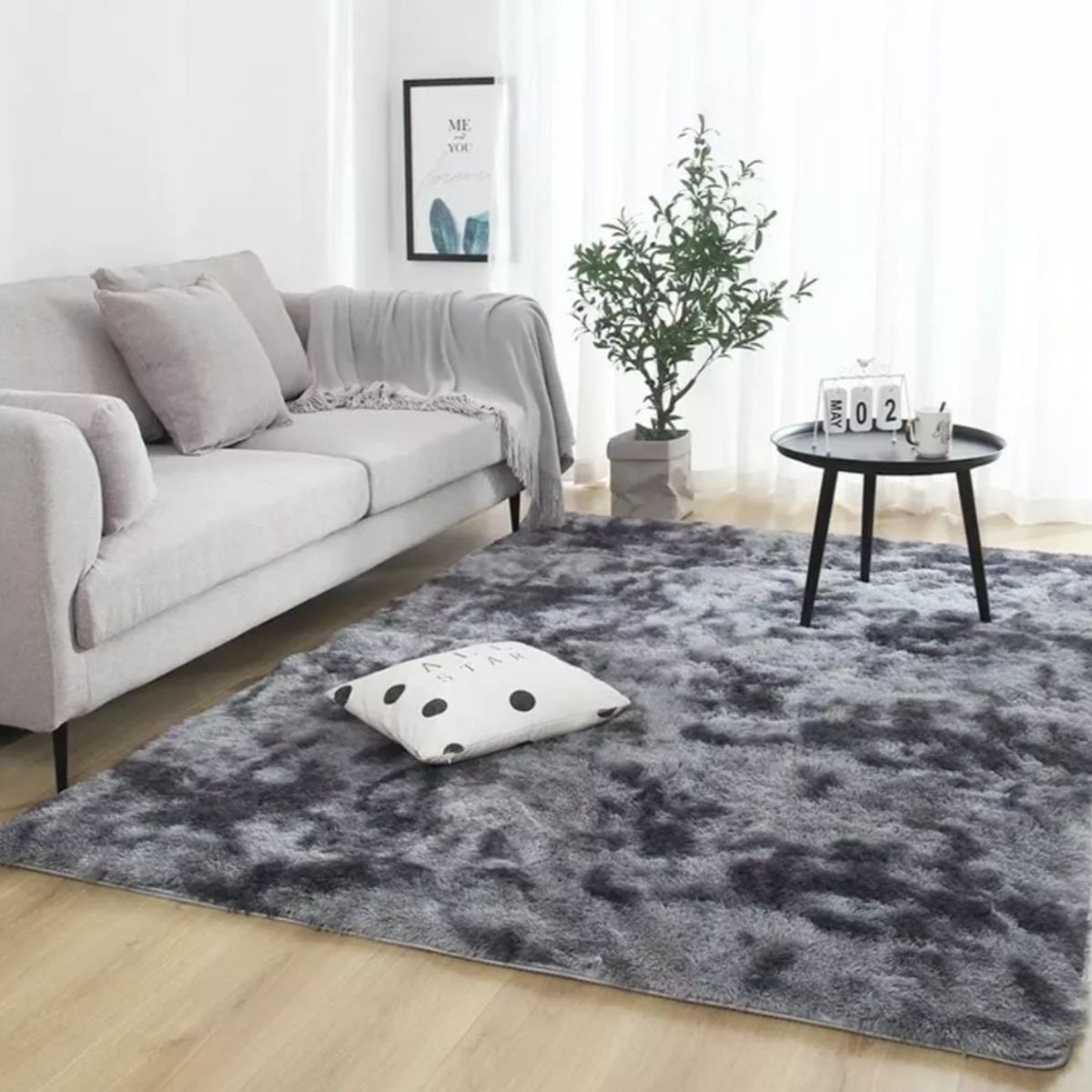 GENERICO - Tapete alfombra peluda para sala antideslizante 2 x 1,5 mt Decoración Hogar