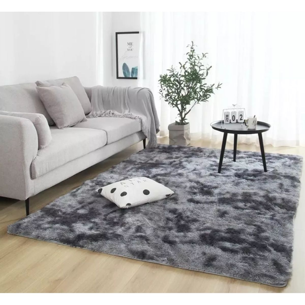 GENERICO - Tapete alfombra peluda para sala antideslizante 2 x 1,5 mt Decoración Hogar