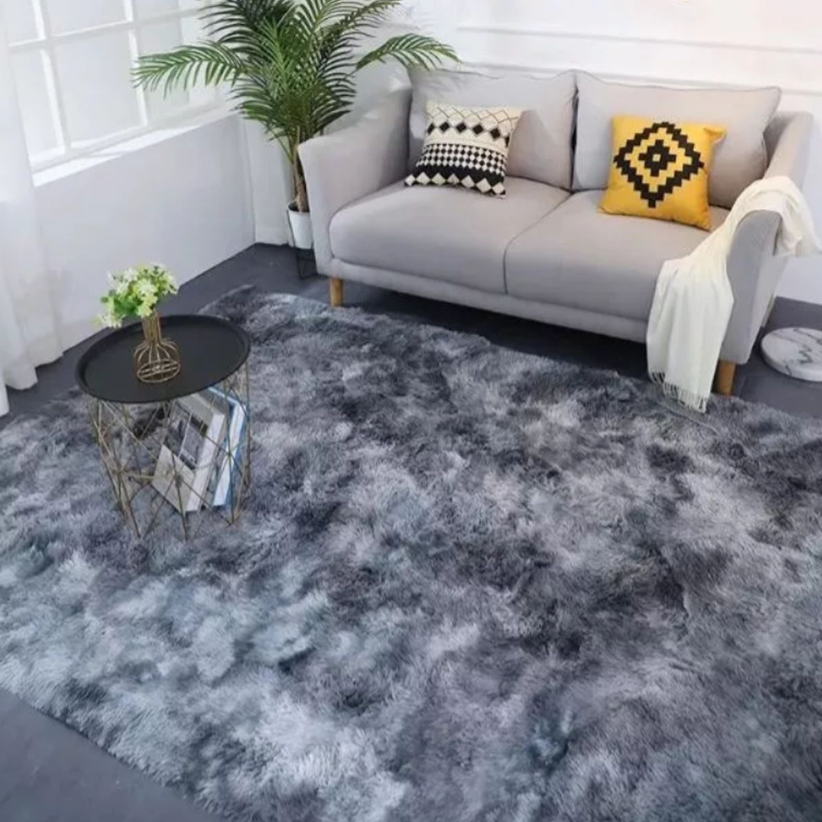 GENERICO - Tapete alfombra peluda para sala antideslizante 2 x 1,5 mt Decoración Hogar
