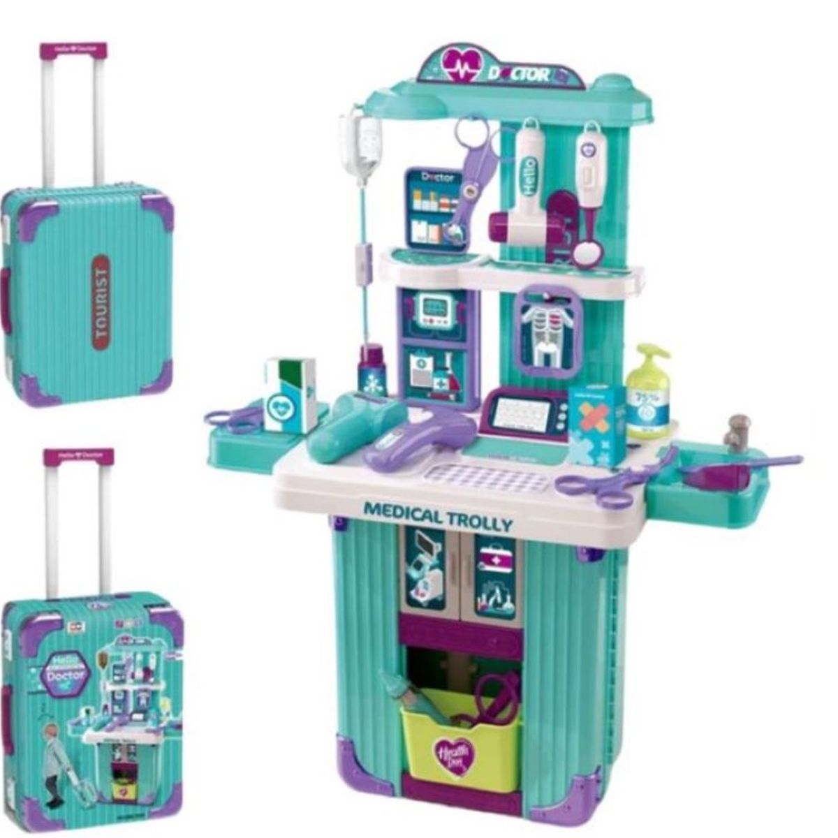 ZHOPI CO - Kit Medico Maleta Plegable Juguete Para Niños Doctor