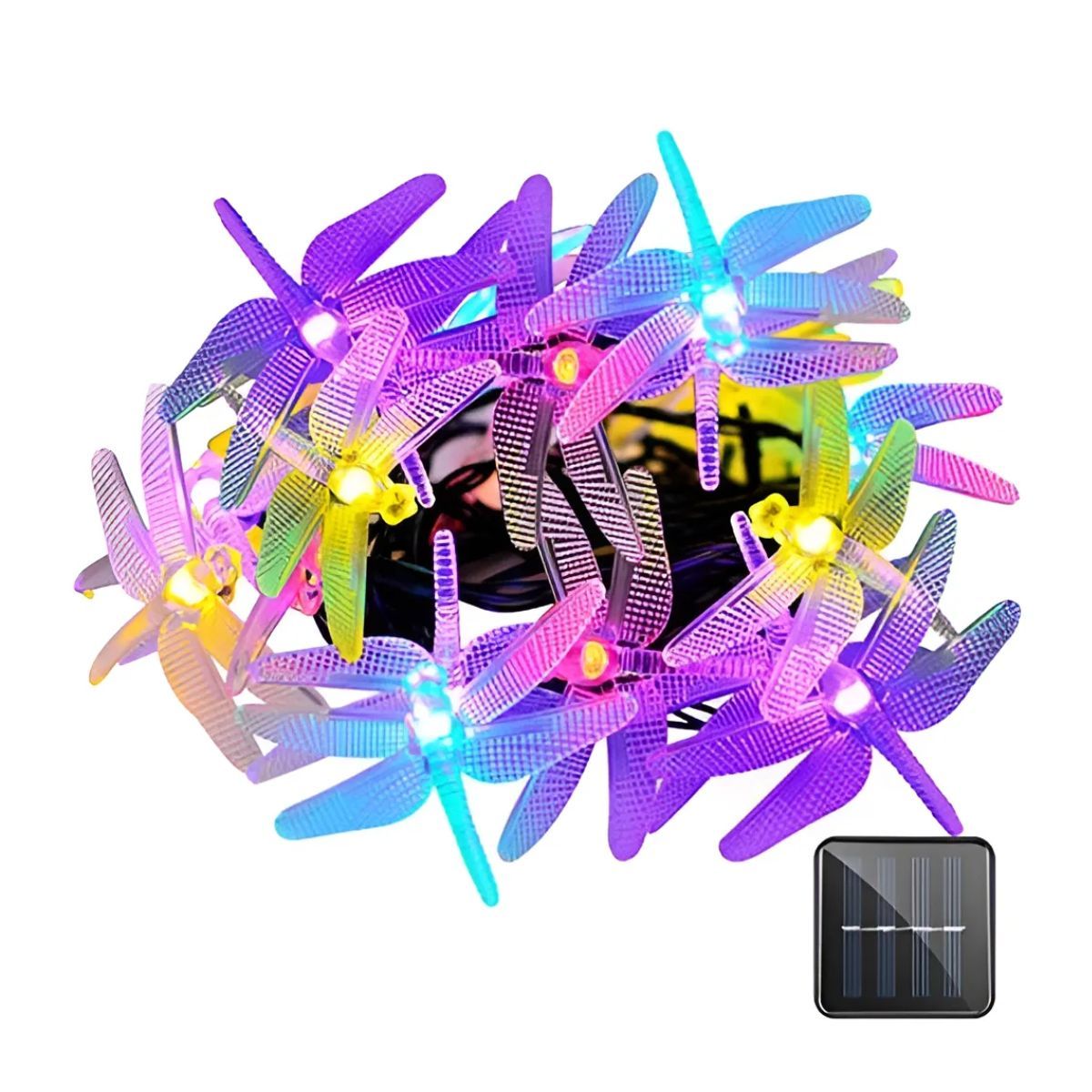 GENERICO - Luces Solares De Navidad 155ft 20 Led 8 Modos De Luz