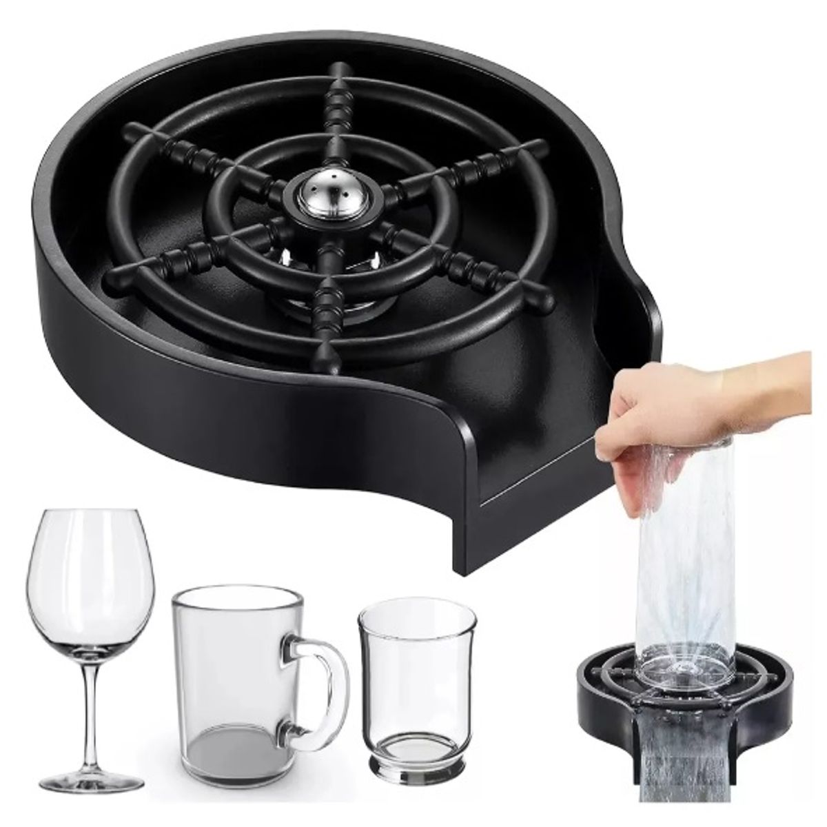 CHINA GLAZE - Lavadora Automática De Vasos Tazas Y Copas Para Cocina Y Hogar