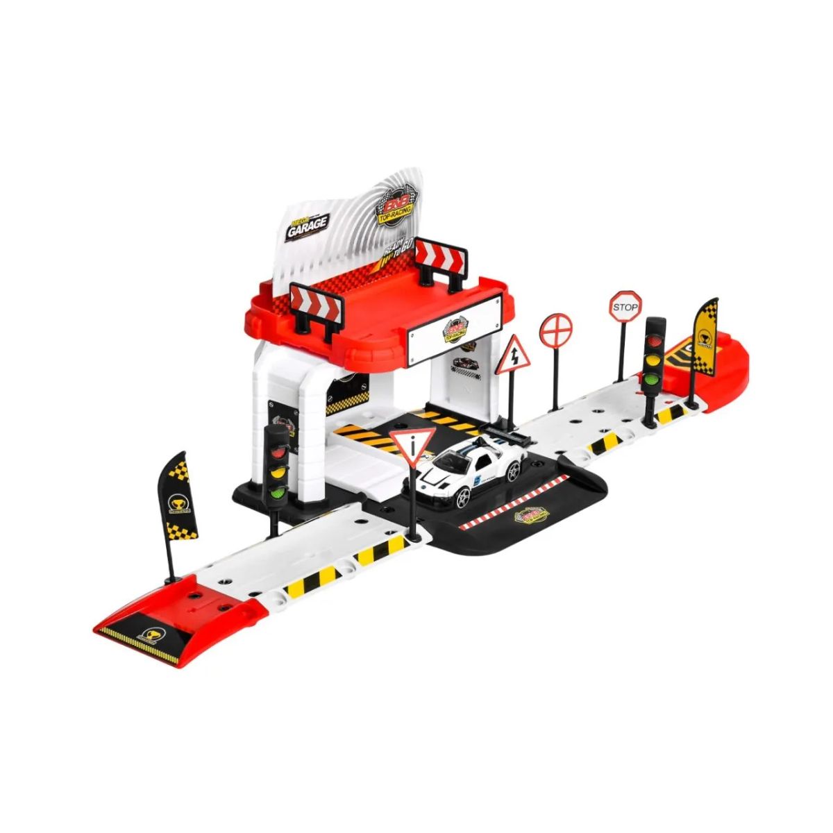 MONKEY BRANDS - Playset Motion Racing Garaje de Autos Max Racer