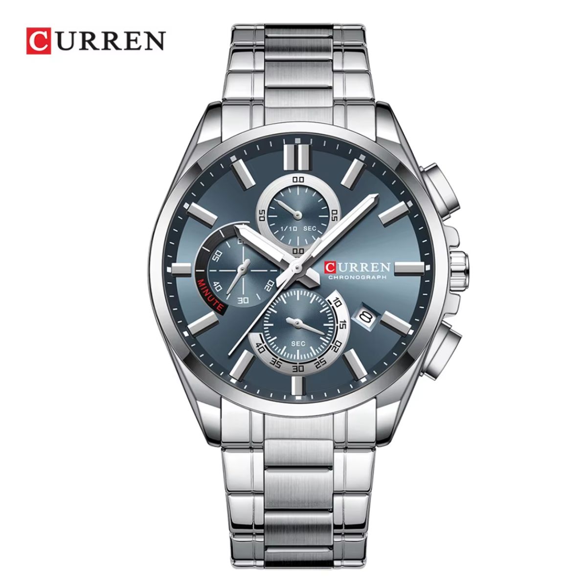 CURREN - Reloj CURREN Cronografo 8475 Para Hombre - Plateado