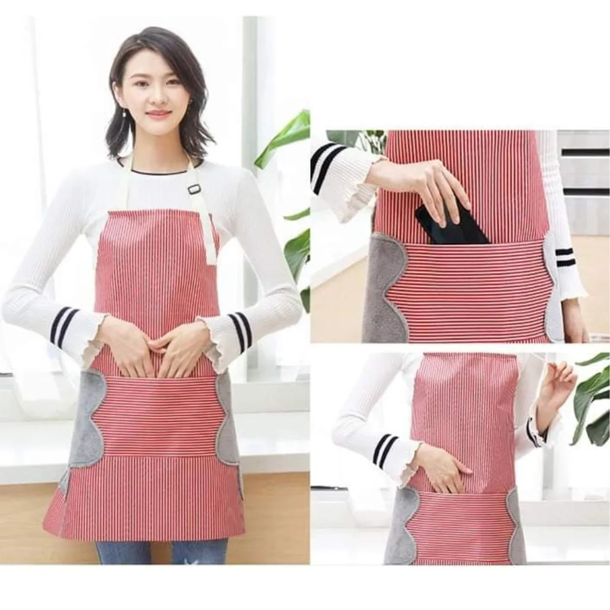 CHINA - Delantal de cocina impermeable Anti-aceite Cocina -paños Laterales