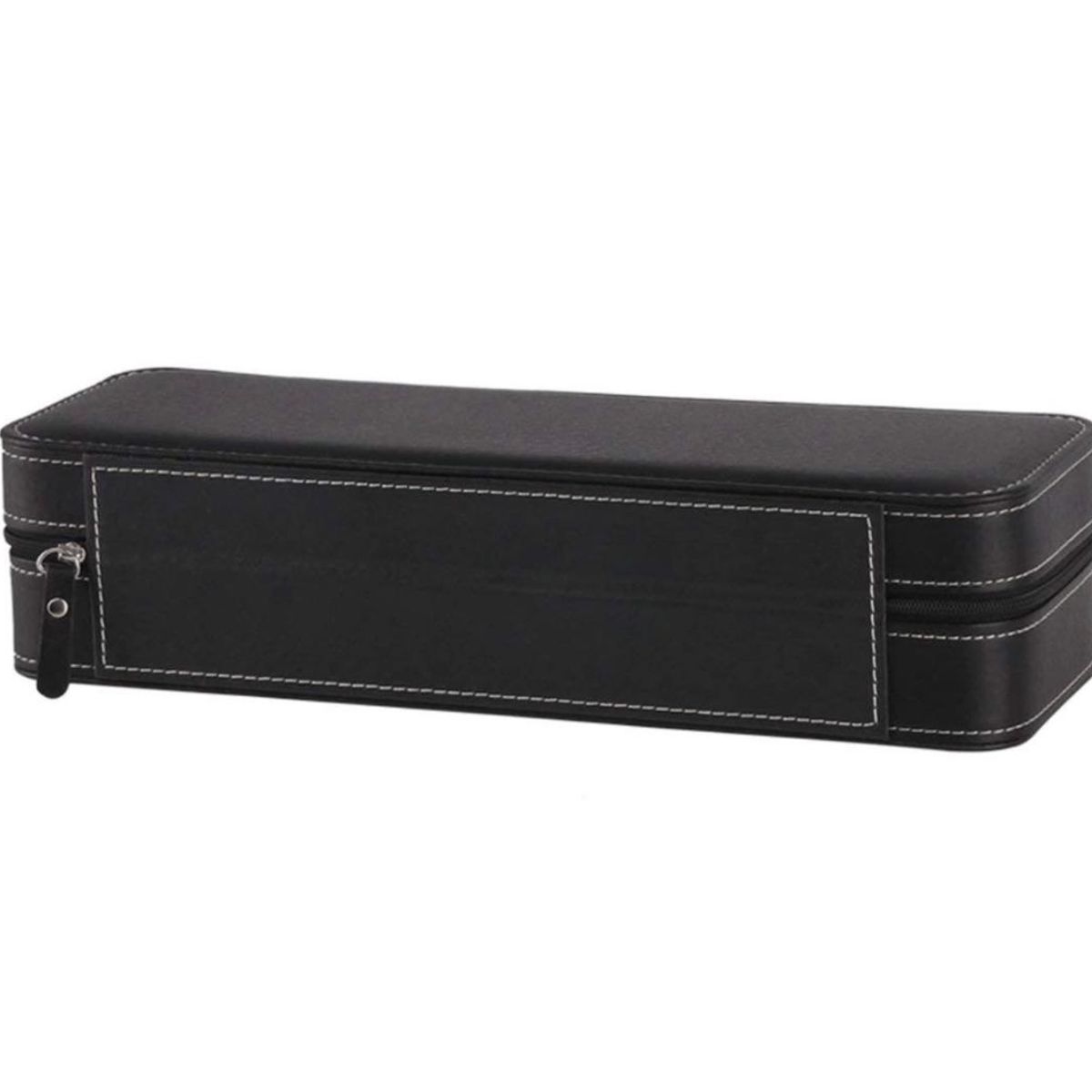 GENERICO - Caja Estuche reloj para organizar 6 relojes en cuero sintético con cierre cremallera