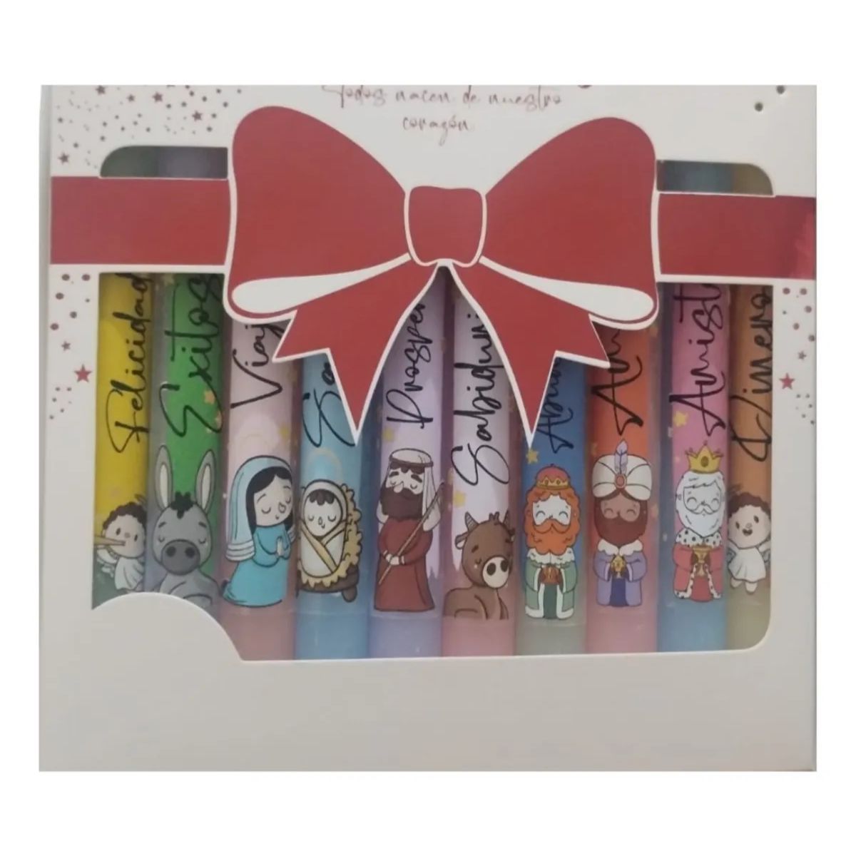 GENERICO - Velas Navidad Deseos Dia De Las Velitas X 10 Diseños Pesebre