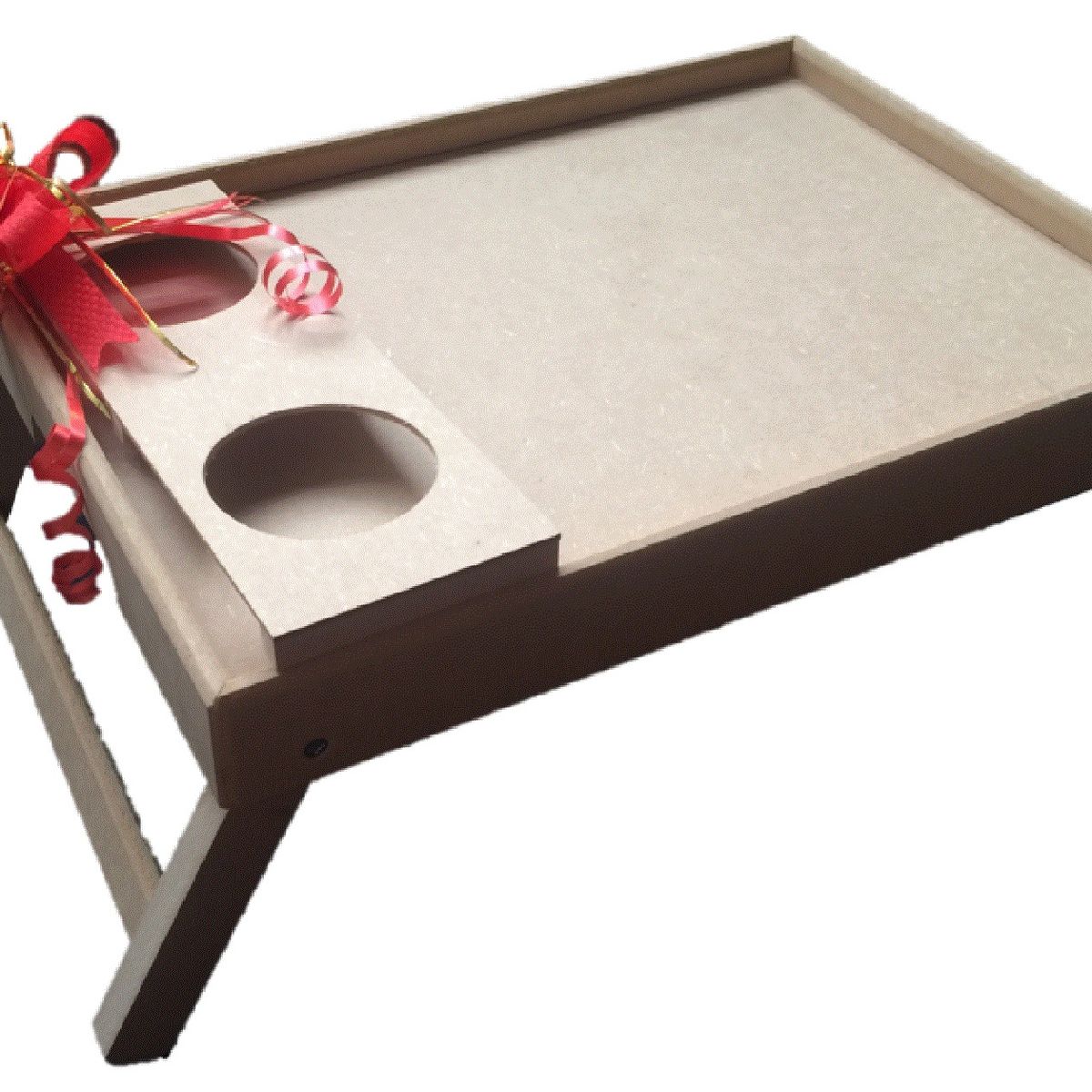 GENERICO - Mesa Desayuno Para Cama En Madera 40x28 Cm madera MDF