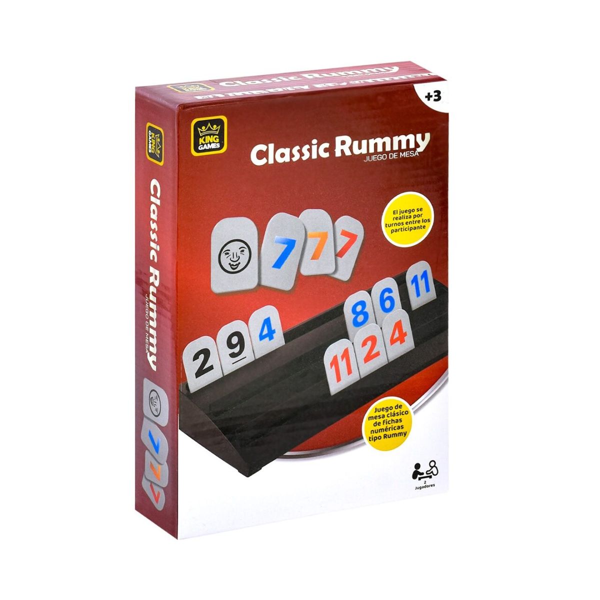 MONKEY BRANDS - Rummy Clásico 106 Fichas con Bases King Games