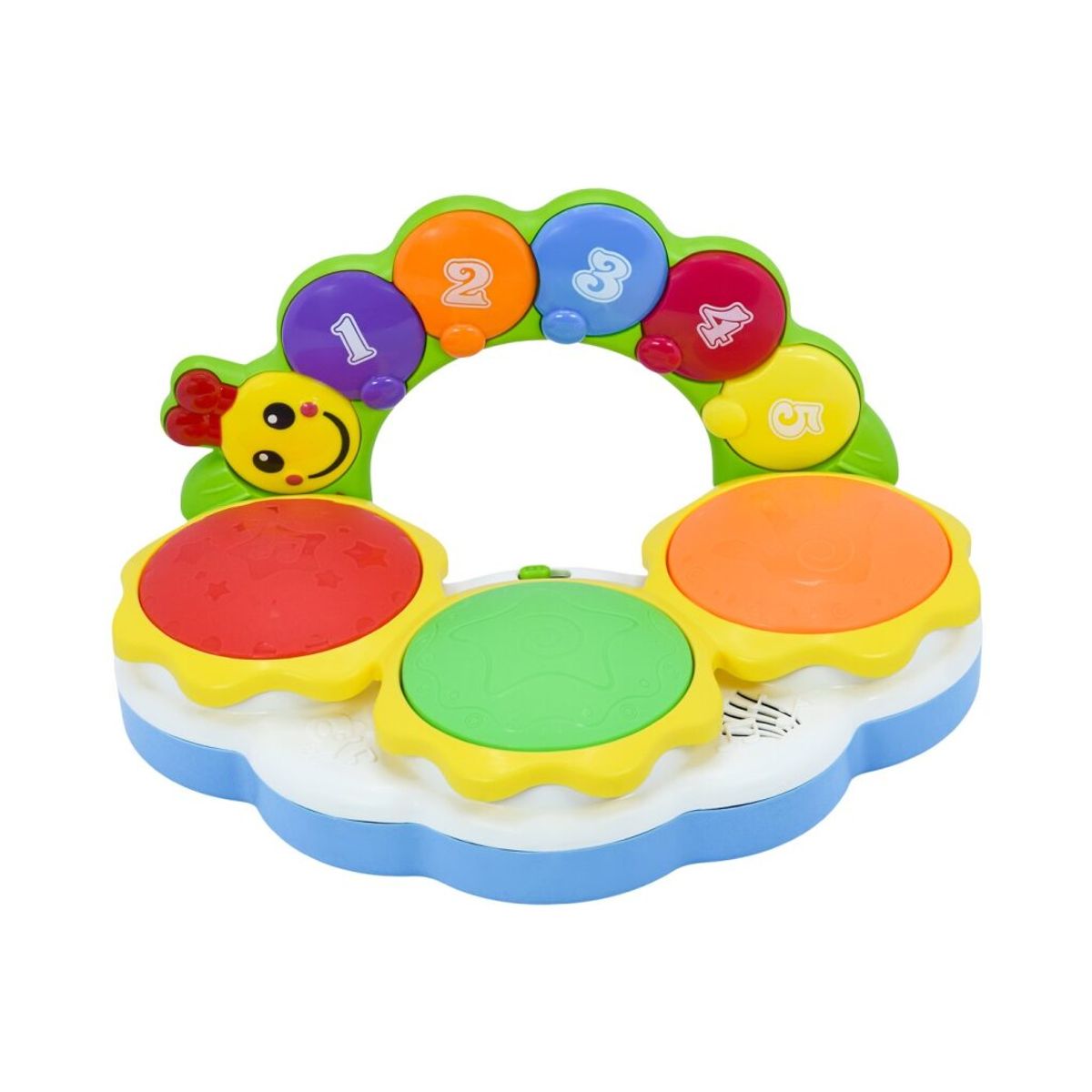 MONKEY BRANDS - Tambor Infantil Oruga Musical con Luces Baby Mine