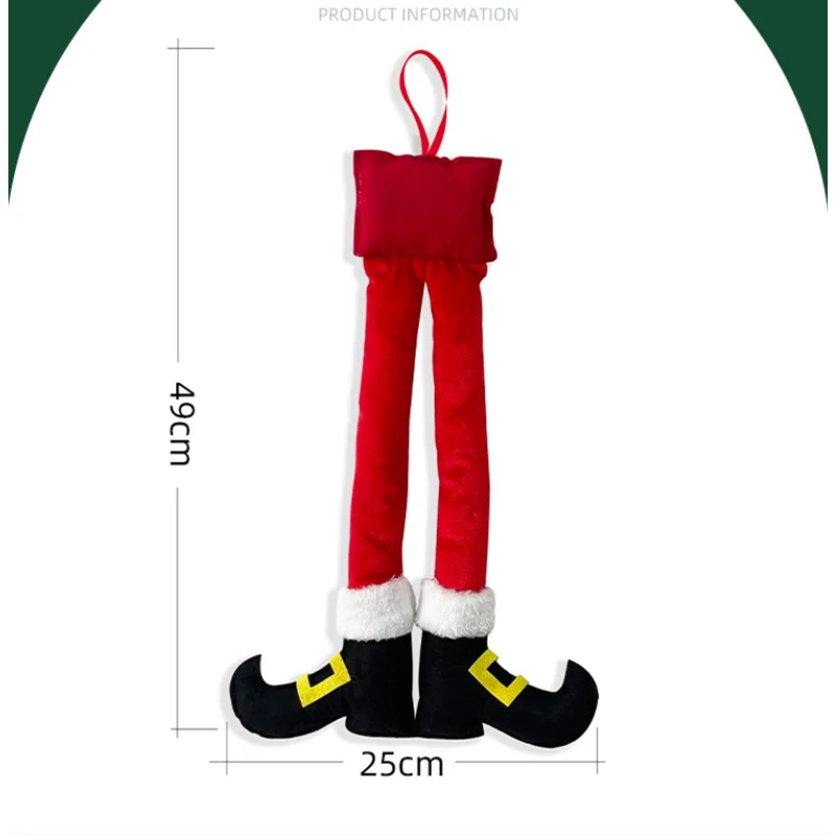 GENERICO - Zapaticos de Papá Noel Colgantes Para Vehiculo Navidad
