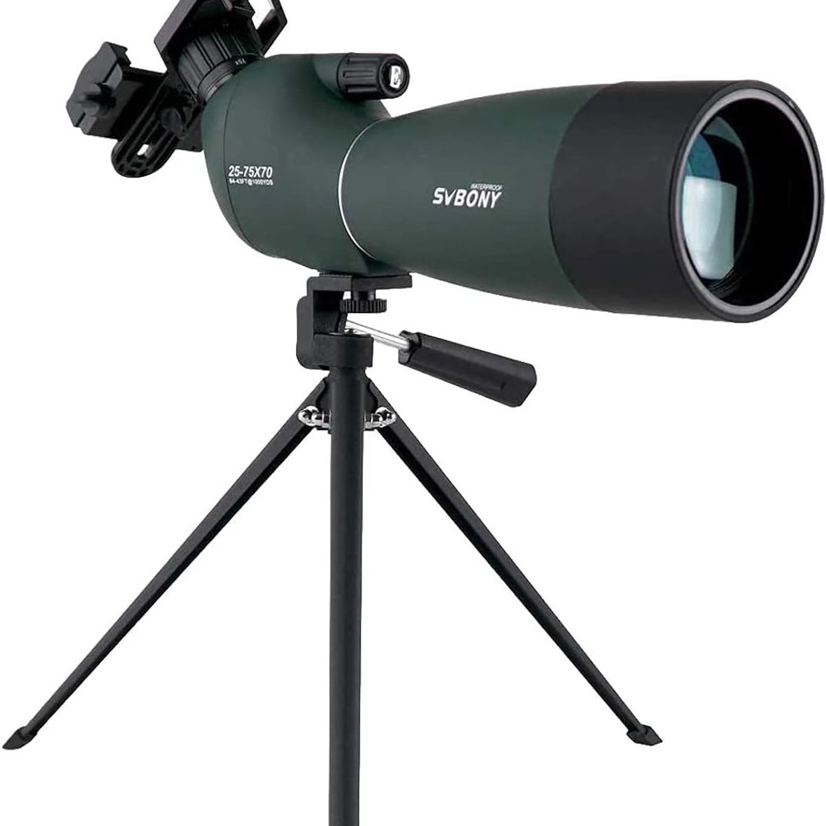 SVAKOM - Telescopio telescópico Svbony SV28 25-75x70 + Soporte Celular y Tripode
