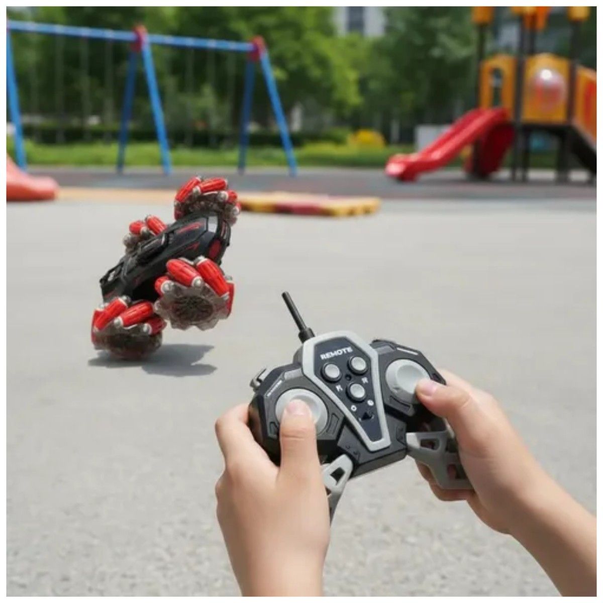 GENERICO - Carro Acrobático 4wd 360° Control Remoto + Sensor de Mano con Luces Sonido