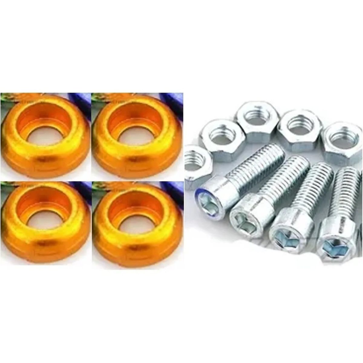 GENERICO - Tornillos De Lujo X4 Carro O Moto Portaplaca - Porta Placa