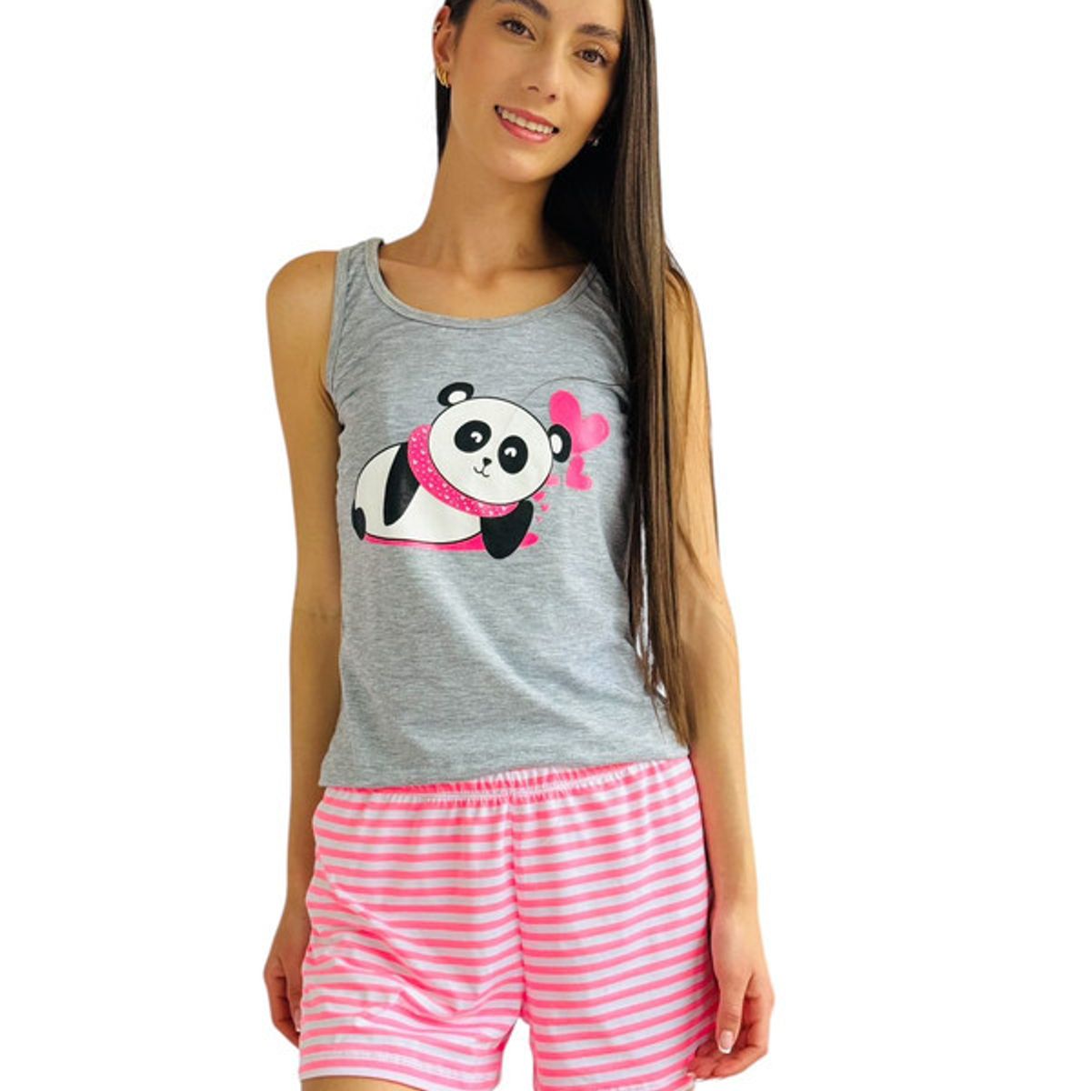 BY MORNING - Pijama Short multiusos rayas 1709