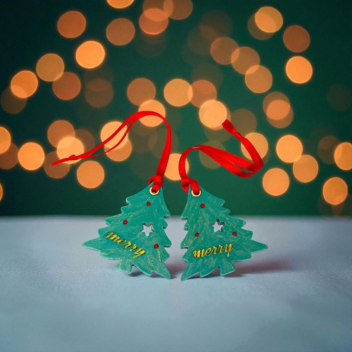 GENERICO - Ambientador Colgante Árbol Navideño En Cera Soya Vela Arreglo Aromatizador