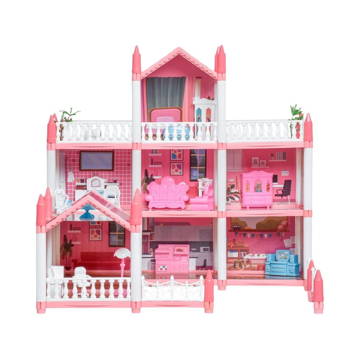 MONKEY BRANDS - Casa de Muñecas 6 Habitaciones Dream Girl