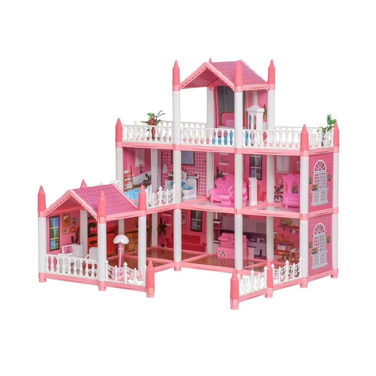 MONKEY BRANDS - Casa de Muñecas 6 Habitaciones Dream Girl