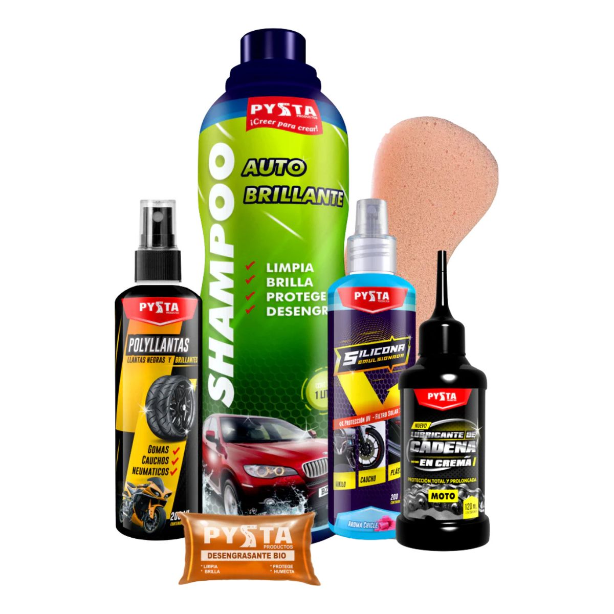 GENERICO - Kit Limpieza Completa Motocicleta Y Vehículos 6 Productos