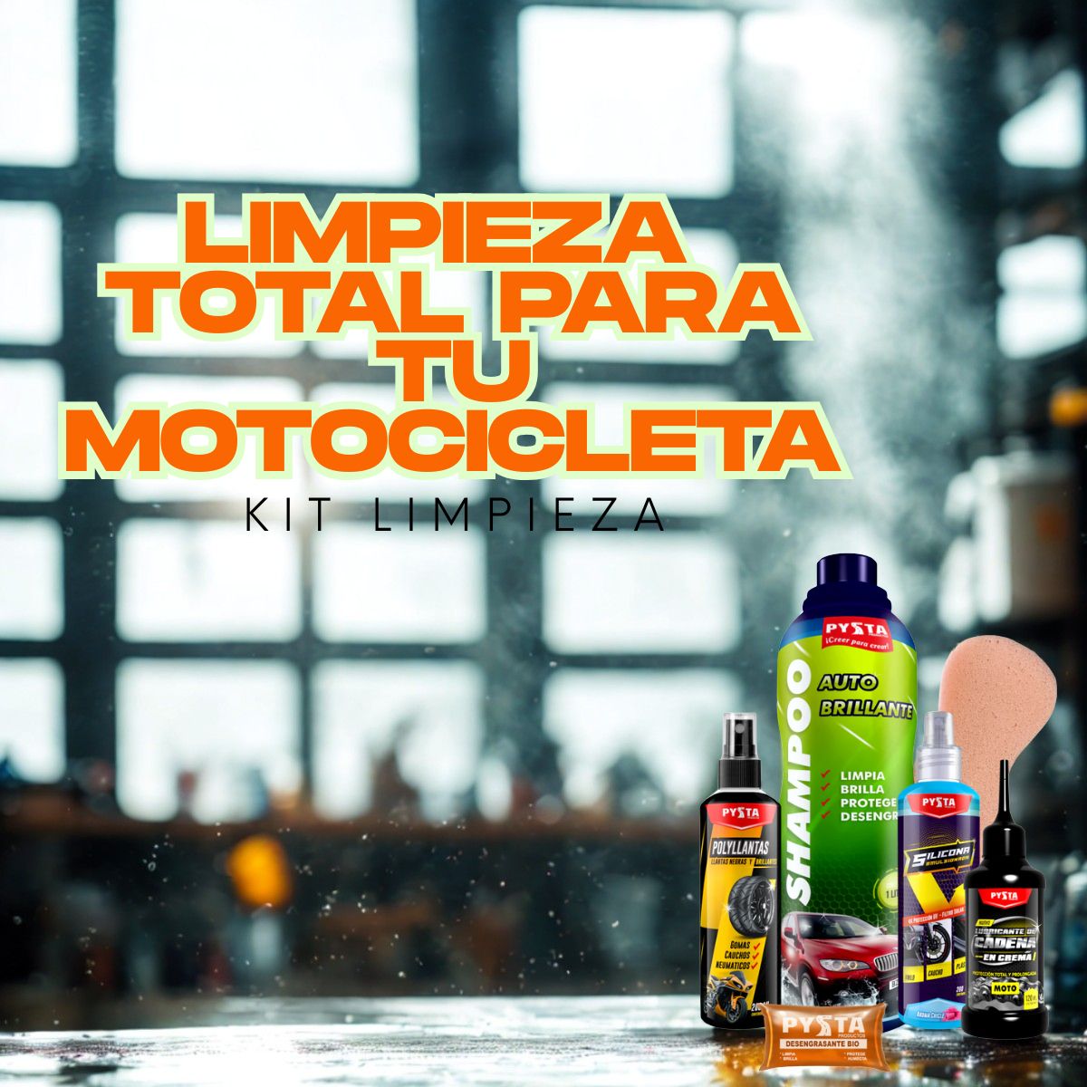 GENERICO - Kit Limpieza Completa Motocicleta Y Vehículos 6 Productos