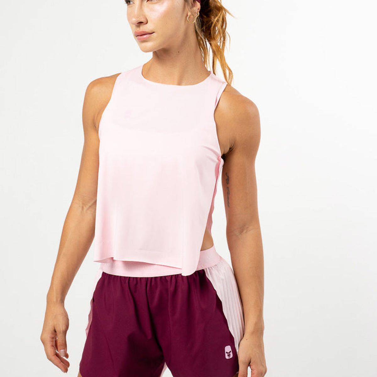 NO RULES - Esqueleto Pleat Tank Top Bubble Gum