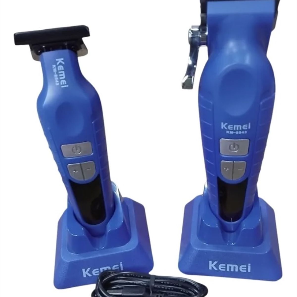 KEMEI - Maquina Peluquera Y Patillera Kemei Professional Blade Azul