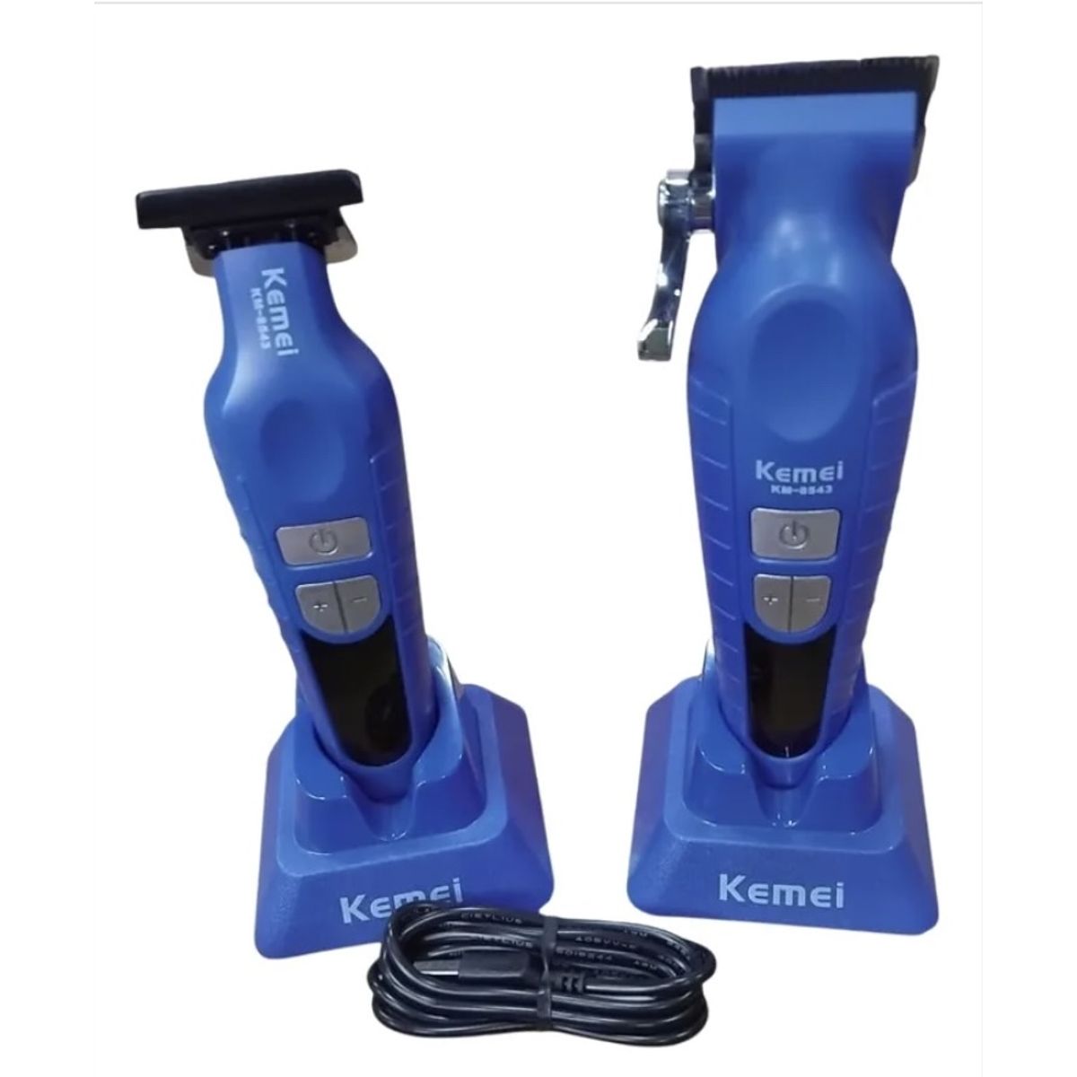 KEMEI - Maquina Peluquera Y Patillera Kemei Professional Blade Azul