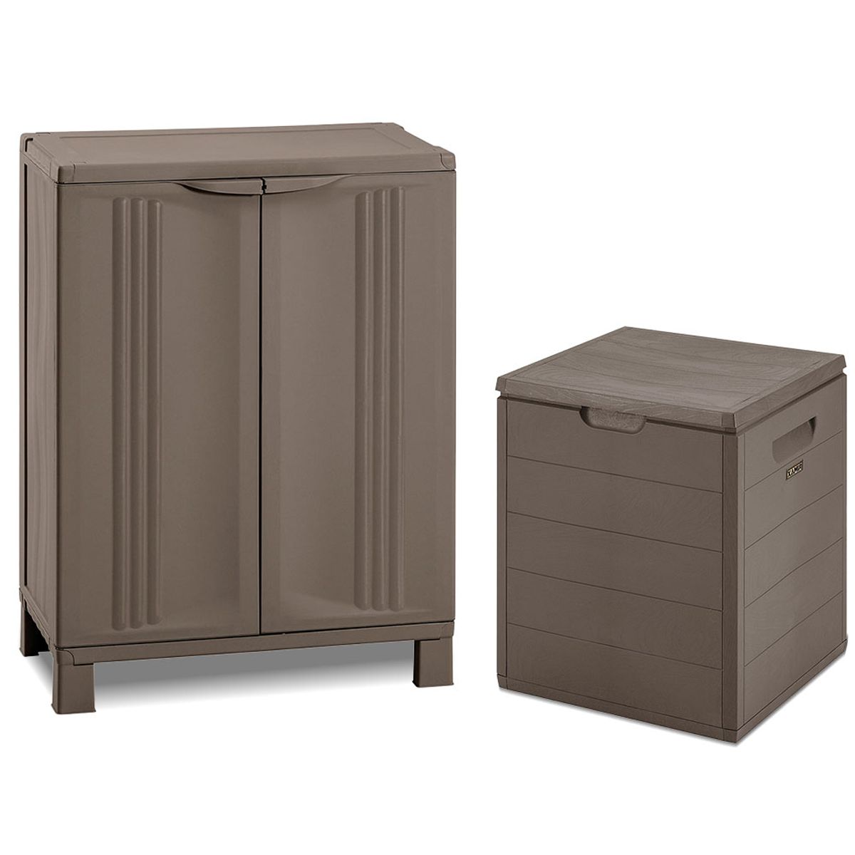 RIMAX - Combo Organizador Home RIMAX - Mocca (Armario Mediano Liviano Home + Baúl 100 Lt)