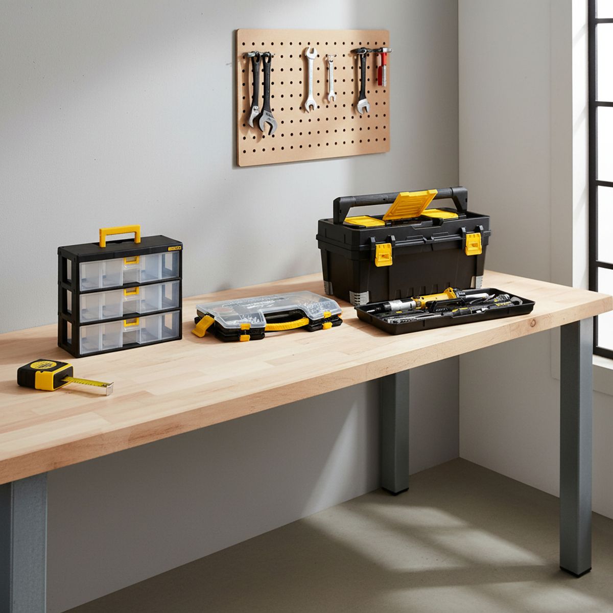 RIMAX - Combo Organizador  RIMAX  (1 Caja de Herramientas 23" + Caja  Modular gavetas + Caja organizadora doble plegable)