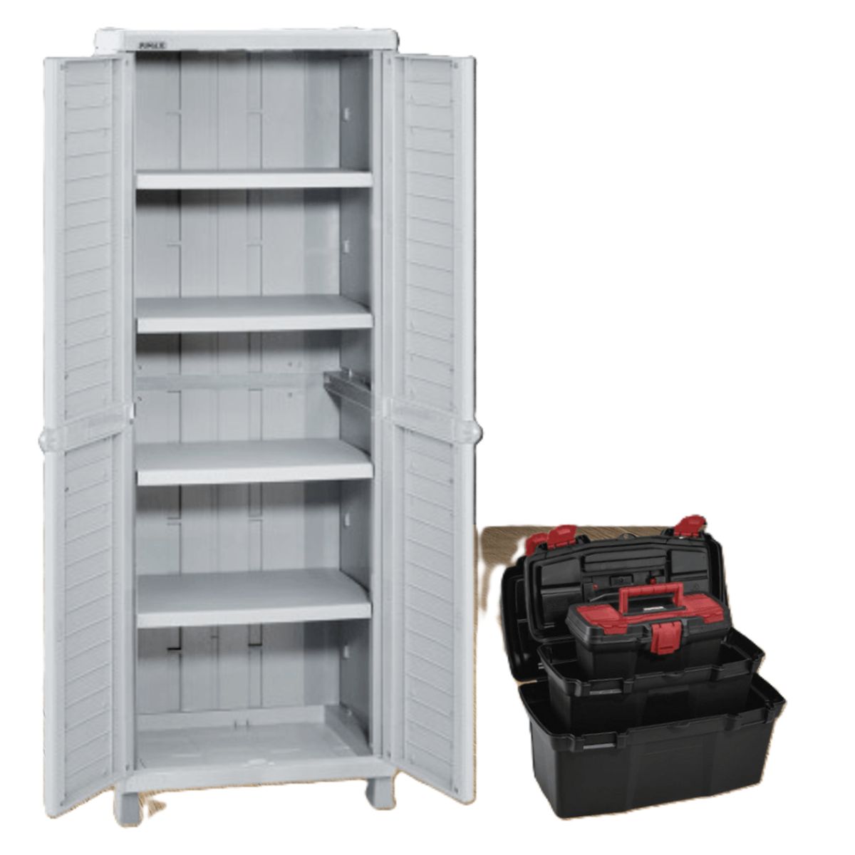 RIMAX - Combo Organizador Rattan RIMAX - Mocca (Armario Grande + Cajón Móvil Plano 28 Litros)