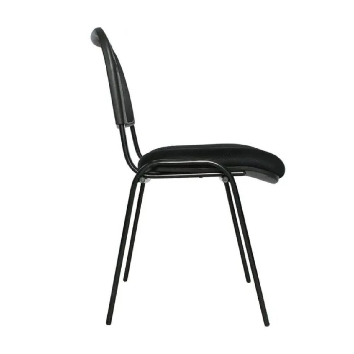 GENERICO - Silla Interlocutora Recepción De Espera Malla Metálica Negra Malla_.