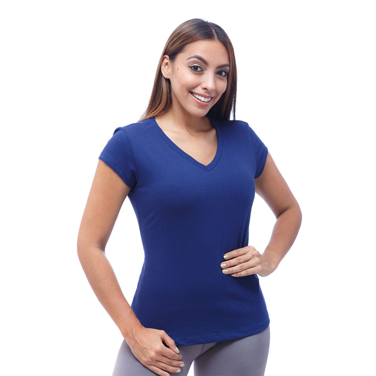 BOCARED - Blusa dama  Atenea manga corta azul