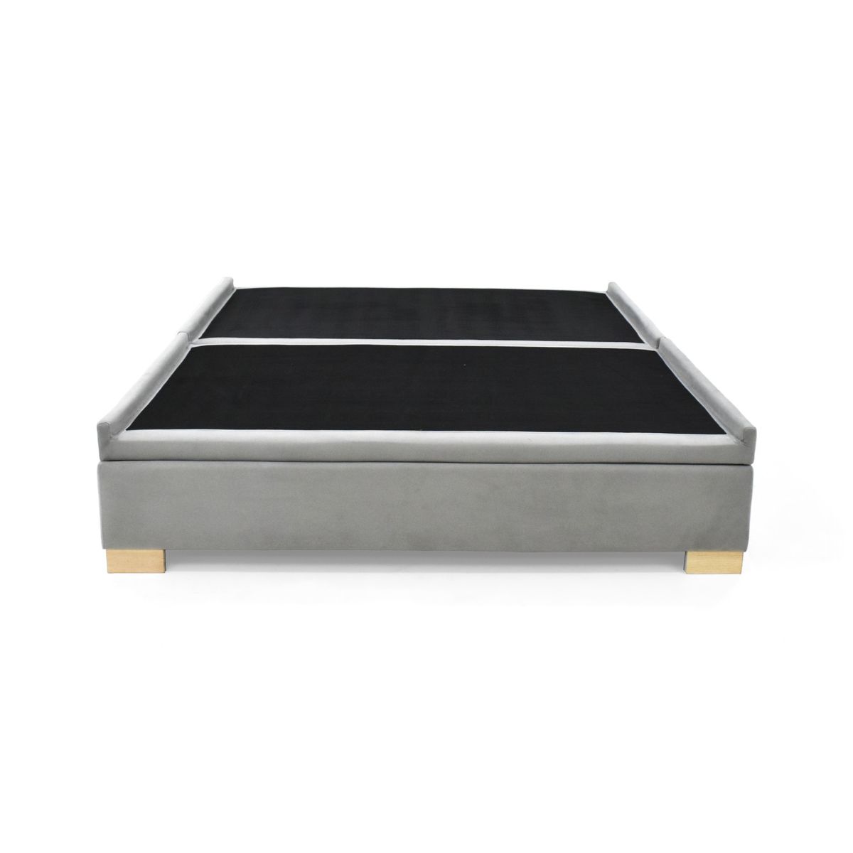 VENECIA - Base Cama Baul Aveiro Doble 140x190 Tela Plata