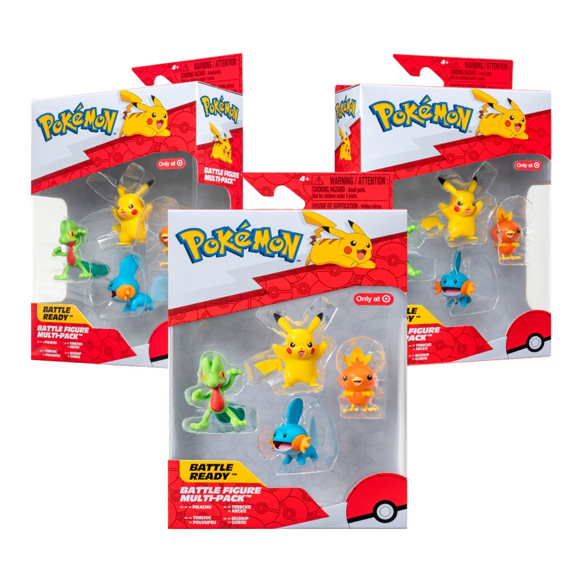 POKEMON - Set X 3 Figuras De Batalla X4 Pokemon