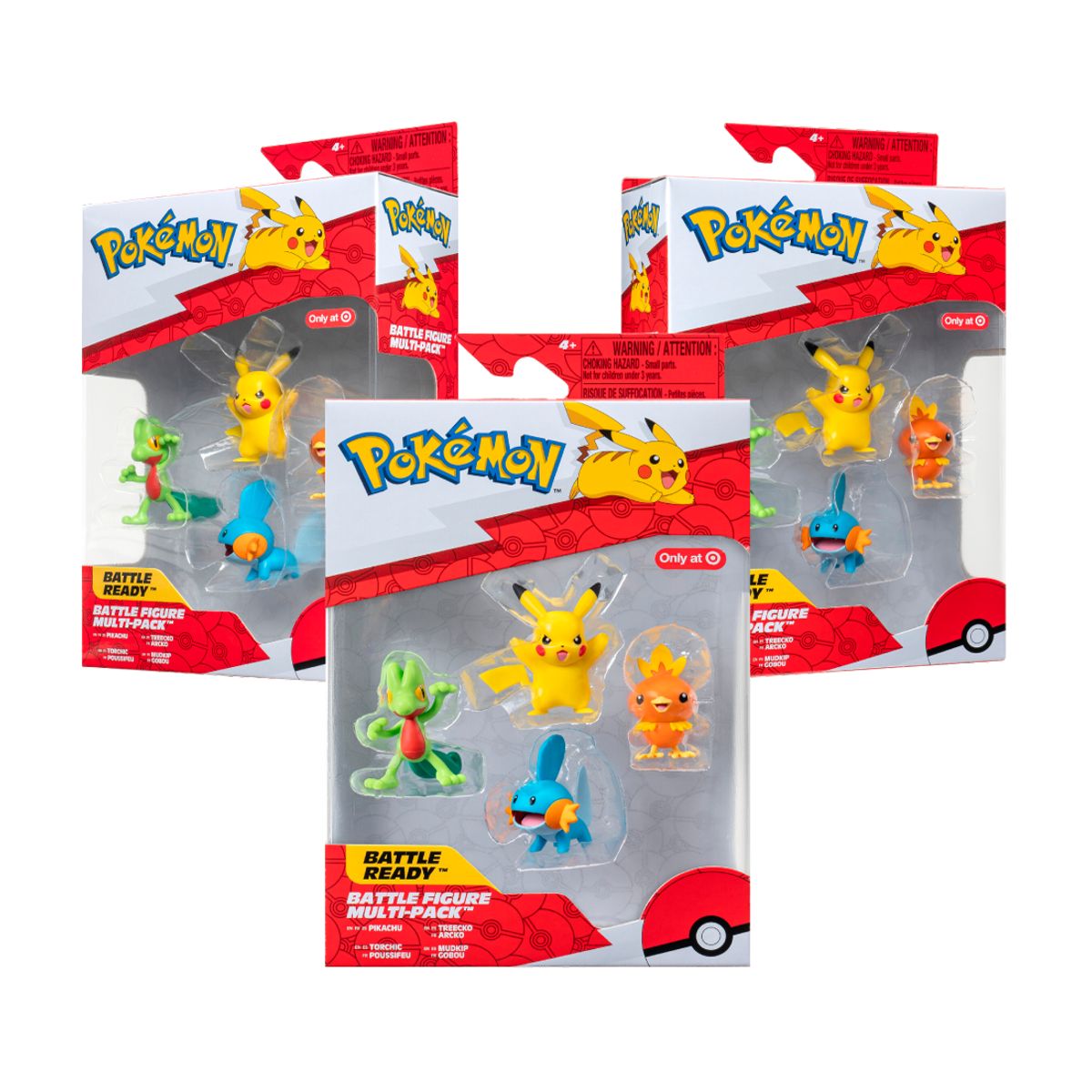 POKEMON - Set X 3 Figuras De Batalla X4 Pokemon