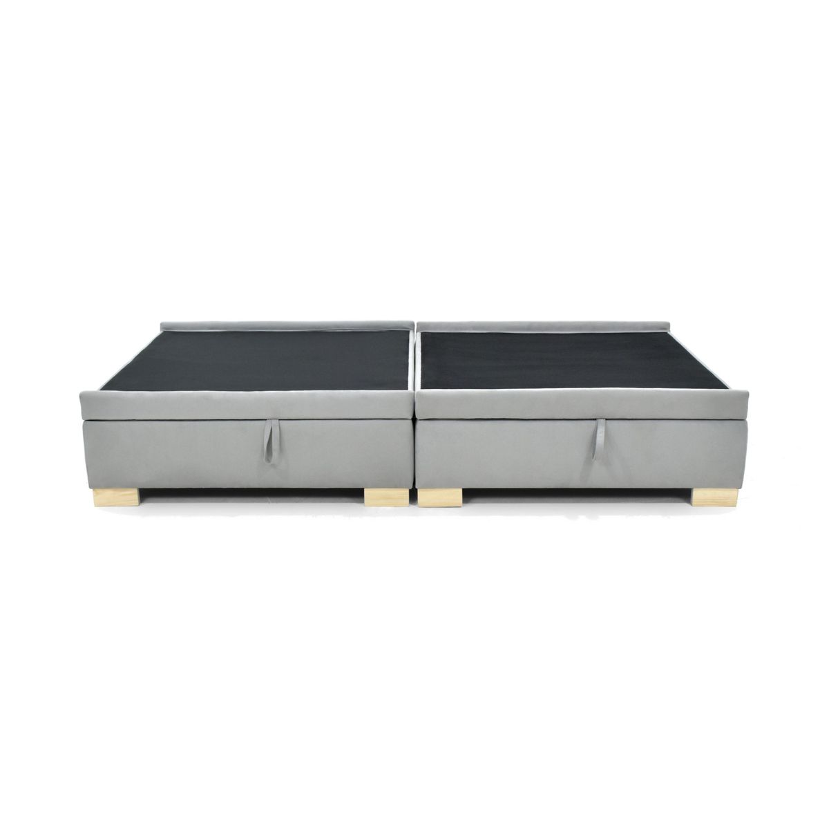 VENECIA - Base Cama Baul Aveiro Sencilla 100x190 Tela Plata
