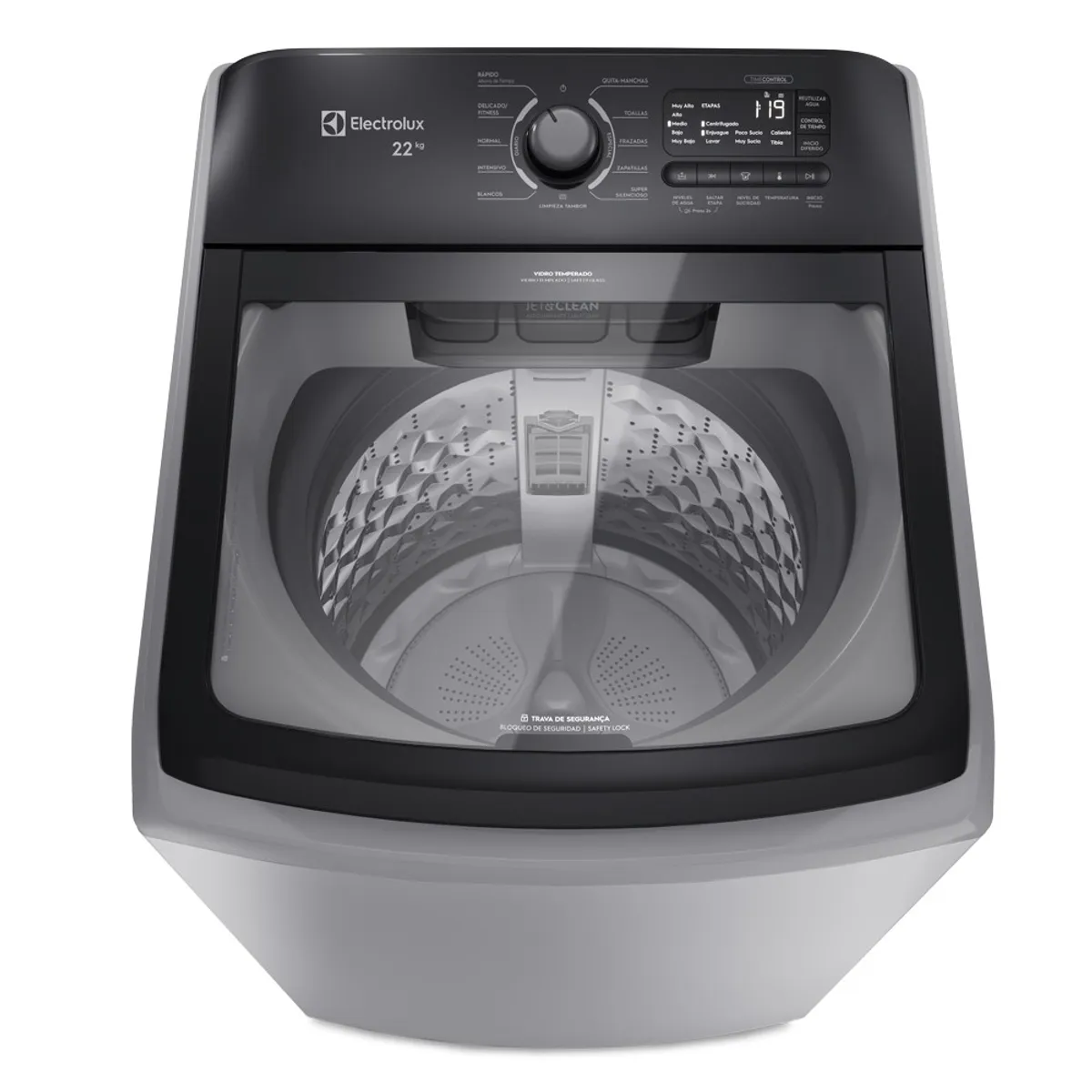 ELECTROLUX - Lavadora Electrolux Carga Superior 22kg con Cierre Fácil Gris LS22D