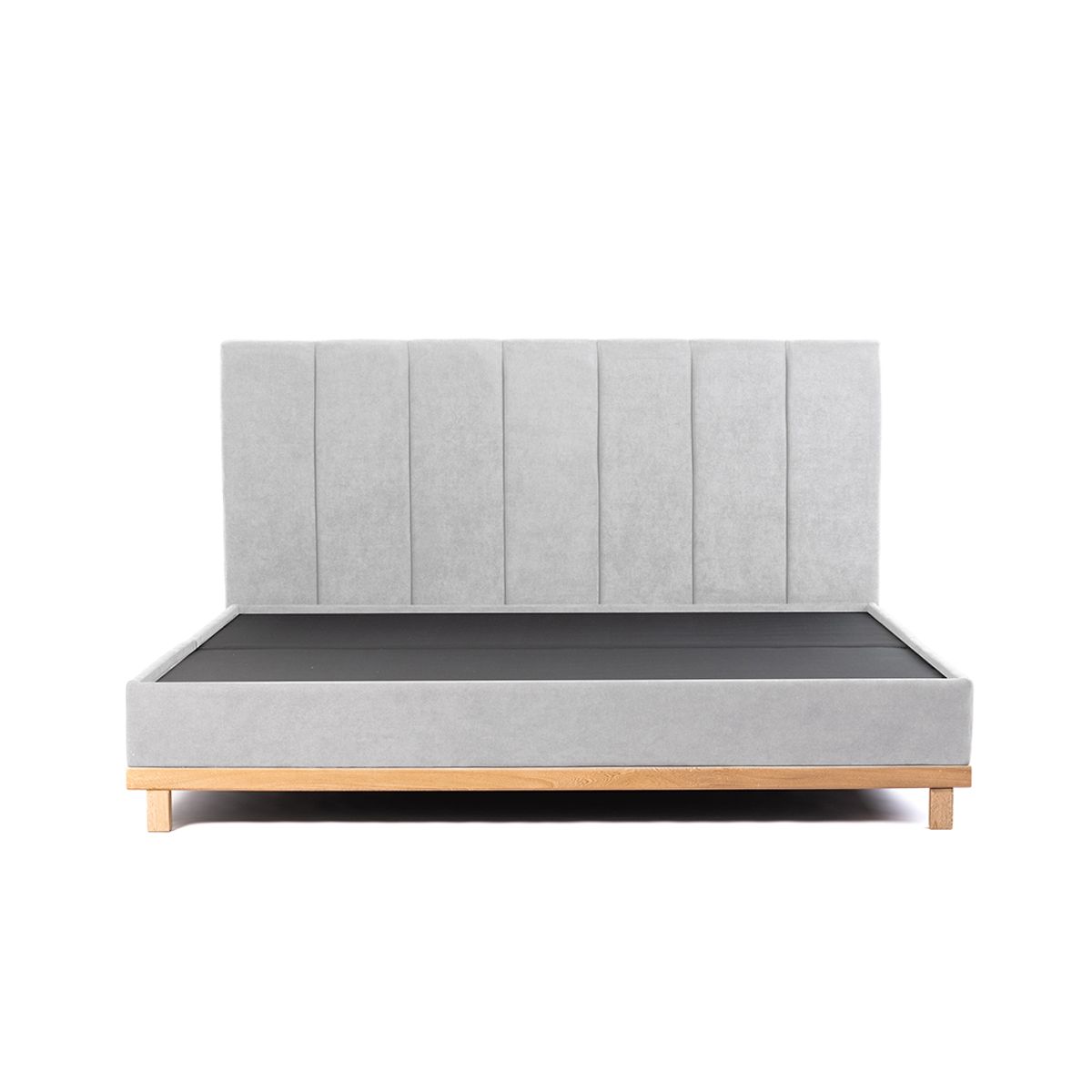 ESSENZA - Set Base Cama + Cabecero Royal Queen Dividido  - Gris Claro - Essenza