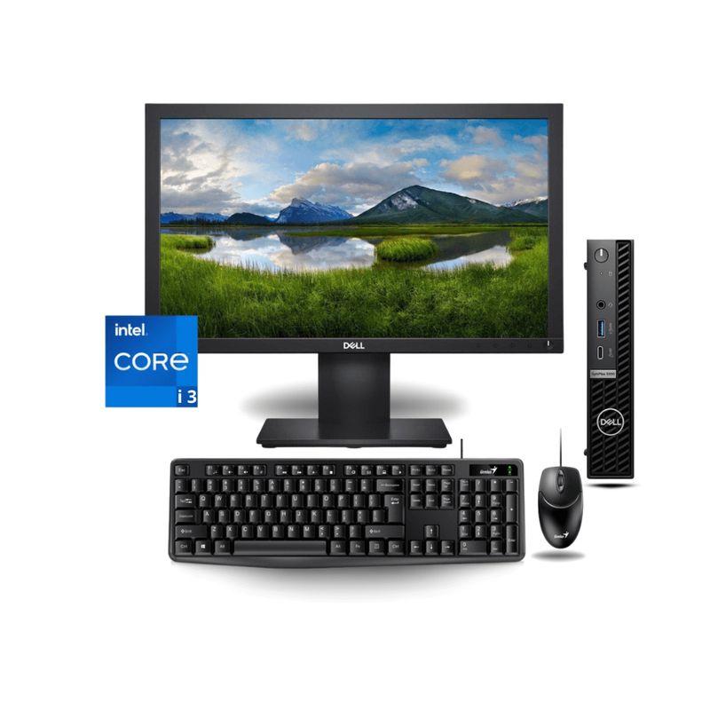 DELL - Computadora de escritorio Dell OptiPlex 7020 Intel Core i3 14ª Gen 8GB 256GB SSD Micro PC + Monitor Dell 21.5" E2225HSM