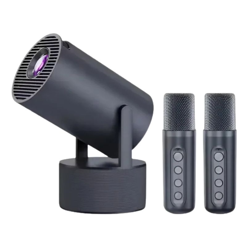 GENERICO - Proyector HY300PRO-KTV 4K Smart Karaoke + Micrófonos EH