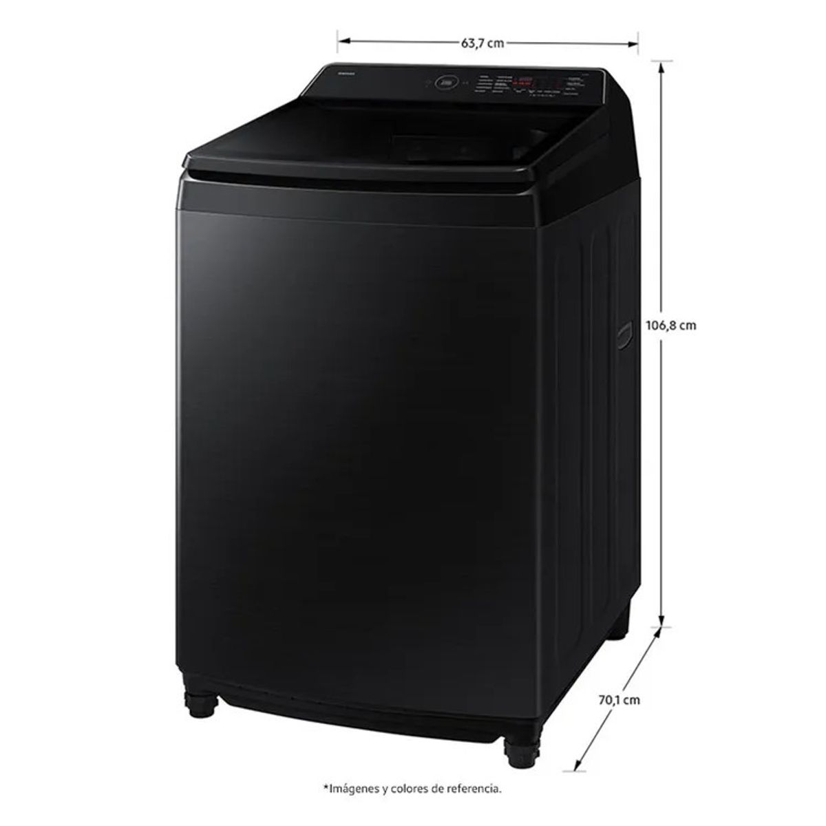 SAMSUNG - Lavadora SAMSUNG Bespoke Carga Superior Ai Wash 17 Kilos WA80F17S8BCO Negra